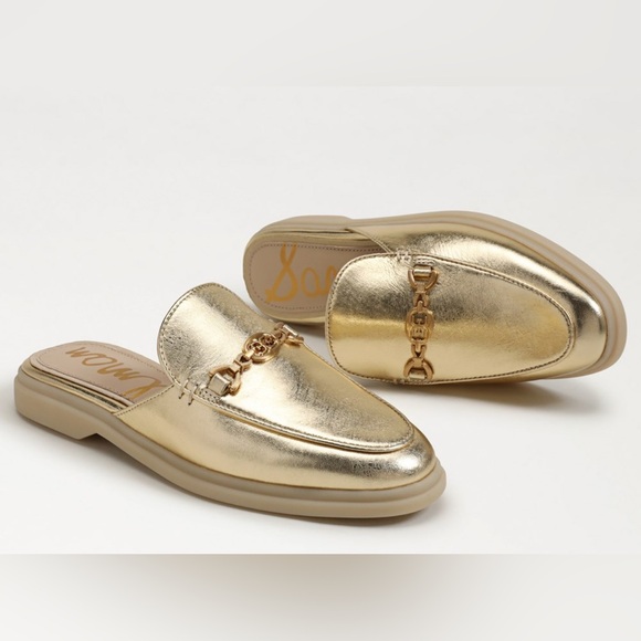 Sam Edelman Shoes - Sam Edelman Kira Bit Mule Gold Women’s Loafer with Gold Hardware Size 7.5